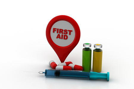   Medicines with map locatorの写真素材