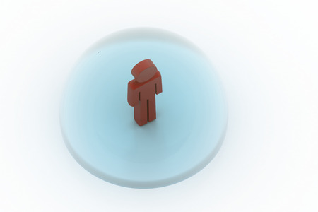 People around the bubble manの写真素材