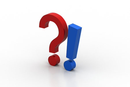 Question mark  and exclamation markの写真素材