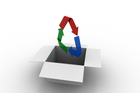 Re cycle arrow in the boxの写真素材