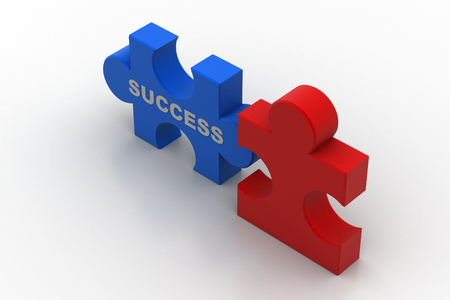 Success puzzle pieceの写真素材