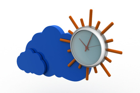 Sun clock with cloud