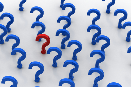 3d question marksの写真素材