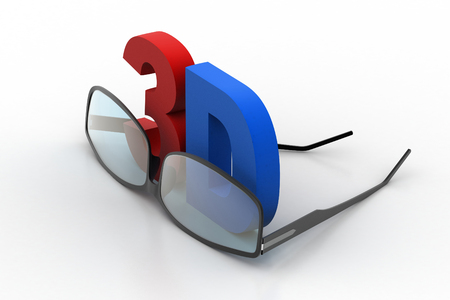 3d text with spectacleの写真素材