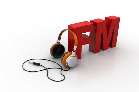 Head phone with FMの写真素材