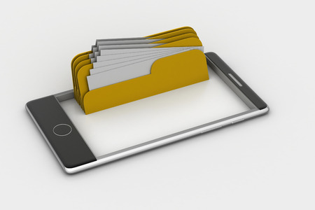 Smart phone with file folder