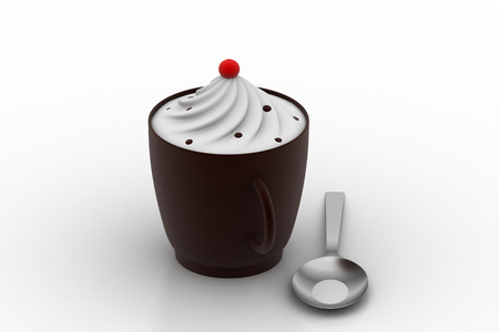 Vanilla ice cream in a cupの写真素材