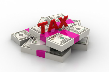 Tax on dollar currencyの写真素材