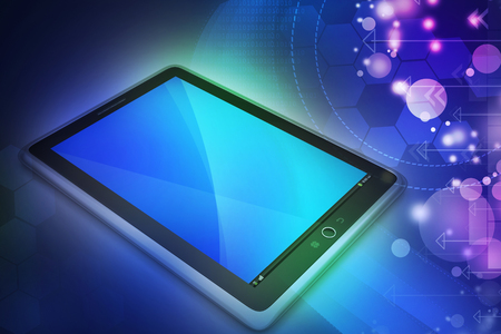 Touch screen tablet computerの写真素材