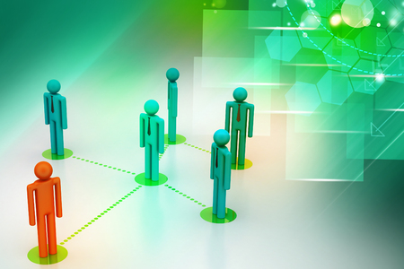 Leadership concept, leader and teamの写真素材