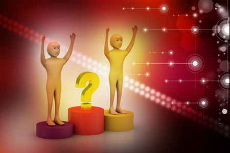 Business people with question markの写真素材