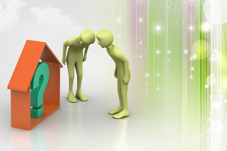 real estate business with question markの写真素材