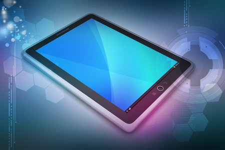 Touch screen tablet computerの写真素材