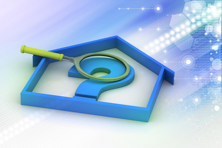 real estate business with question markの写真素材