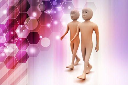 Two friends walk together