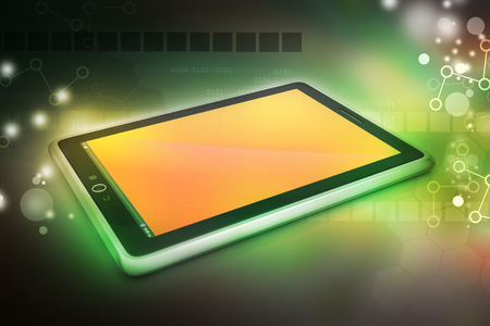 Touch screen tablet computerの写真素材