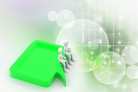 3d people communication togetherの写真素材