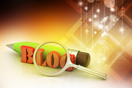 Blog writing conceptの写真素材