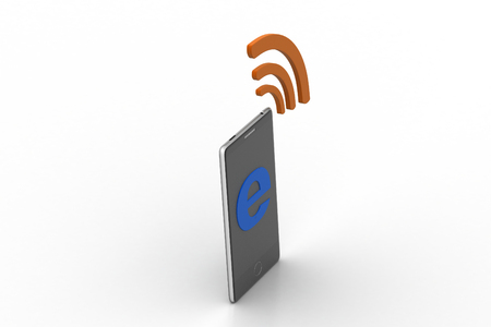 Smart phone with internet signの写真素材