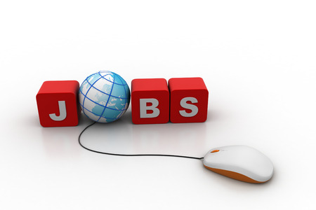 Online job conceptの写真素材