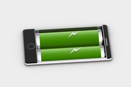 Smart phone with rechargeable cellの写真素材