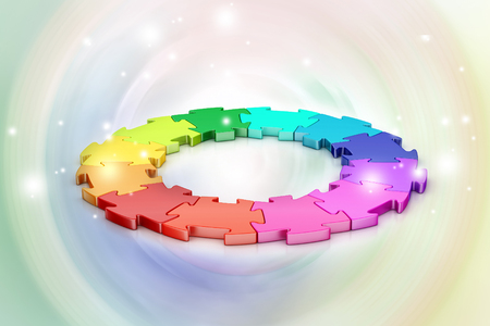 3d puzzle ringの写真素材