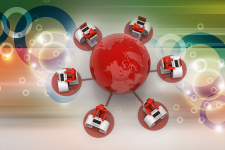 Concept of global business communicationの写真素材