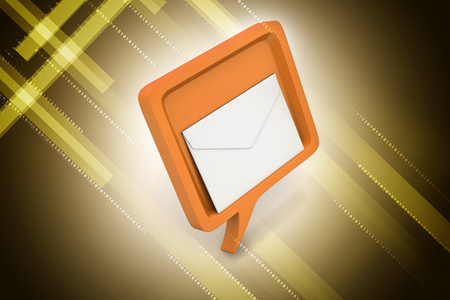 Speech bubble with mailの写真素材