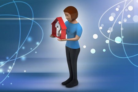 real estate business with question markの写真素材