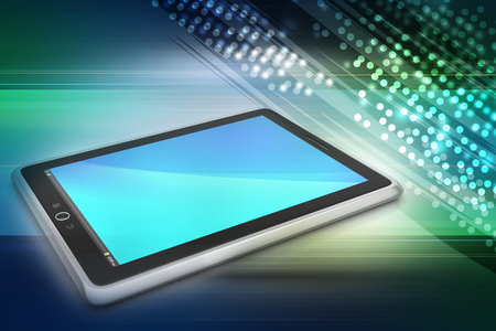 Touch screen tablet computerの写真素材