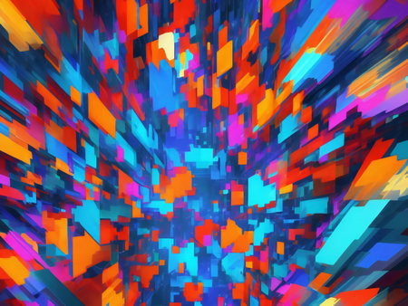 Abstract digital art background wallpaper ai generatedの素材