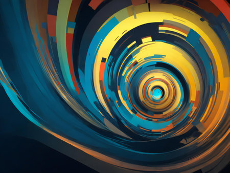 Abstract digital art background wallpaper ai generatedの素材