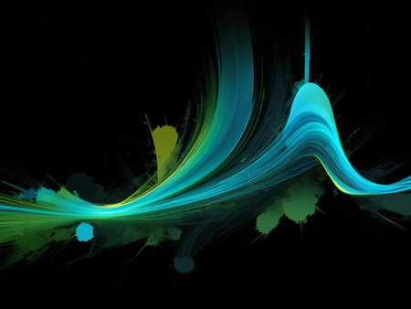 Abstract digital art background wallpaper ai generatedの素材