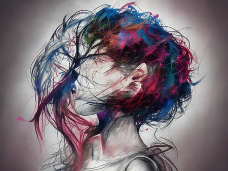 Abstract digital art background wallpaper ai generatedの素材