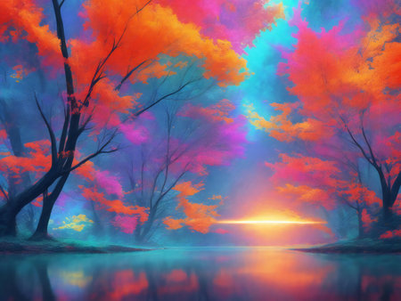 Abstract digital art background wallpaper ai generatedの素材