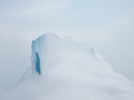 Mountains and clouds in the clouds. Beautiful landscape of the nature.の素材