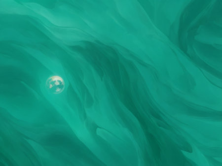 Abstract background of turquoise water with a sun in the centerの素材