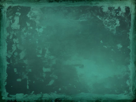 Green grunge background with space for text or image. Old paper textureの素材