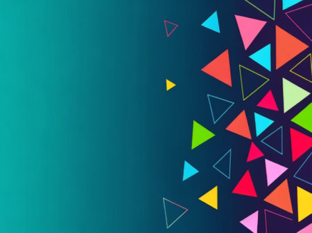 Abstract background with colorful triangles. Vector illustration for your design. Eps 10の素材