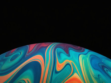 Abstract colorful background. Psychedelic texture. Liquid marble pattern.の素材