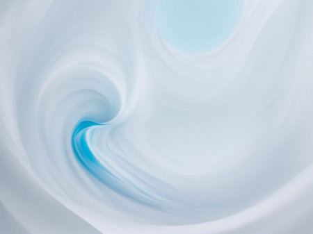 abstract background with swirls of white and blue curling paperの素材