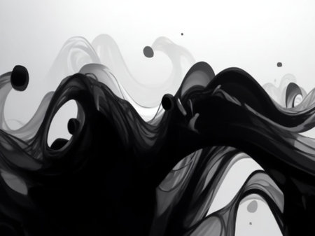 black and white abstract background, monochrome effect, close-upの素材