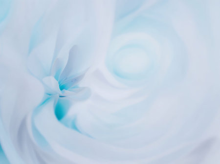 Close up of the petals of a blue rose in soft focusの素材