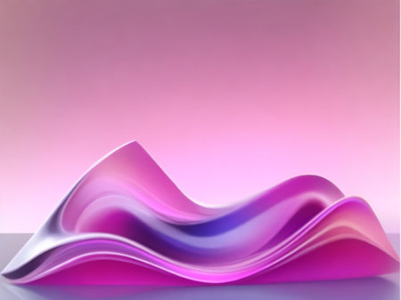 3d rendering, abstract wavy background, purple and pink colorの素材