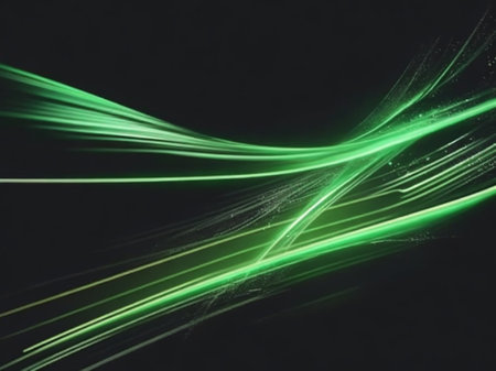 Abstract background. Green - white palette. Raster fractal graphics.の素材