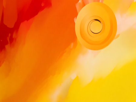 abstract background of watercolor painting in yellow, orange and red tonesの素材