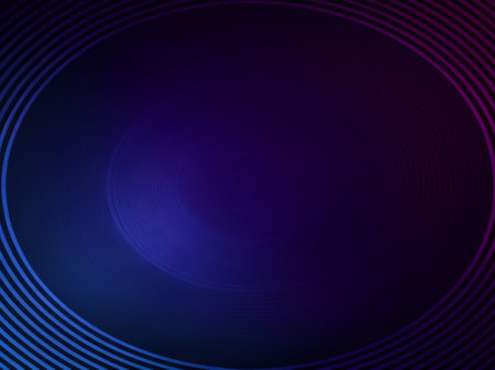 Abstract dark blue background with concentric circles. Vector Illustration.の素材