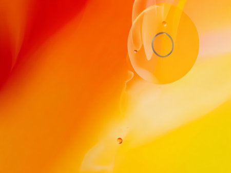 Oil drops on the water surface. Abstract background. Macro photo.の素材