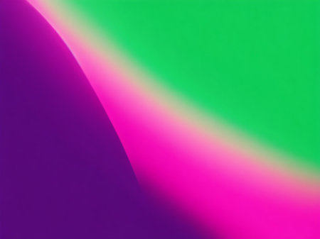 abstract background with smooth lines in pink, green and purple colorsの素材