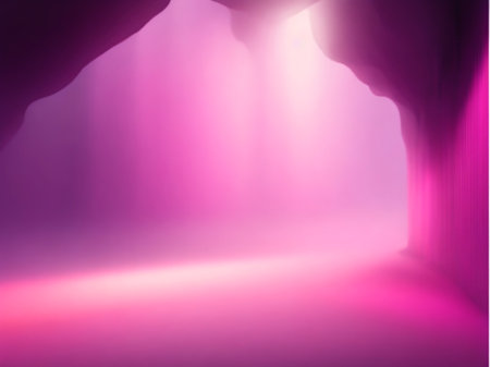 Abstract purple background with lights in the tunnel. 3d rendering.の素材